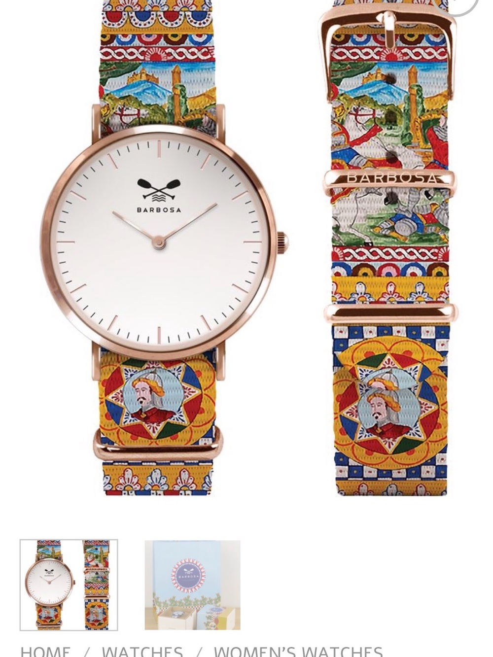 NIB Barbosa Sicilian CartWomen’s Rose Gold Watch